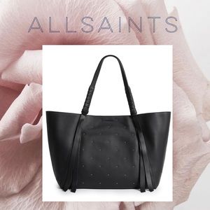 AllSaints Kathi Studded Leather Tote Bag